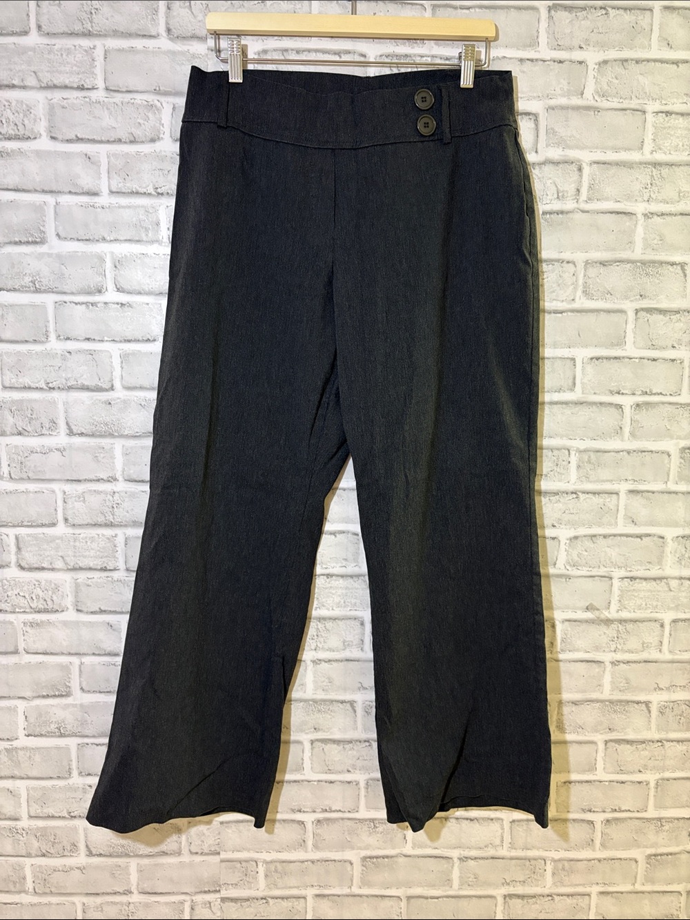 Encore Tailored Black Wide-Leg pull on Trousers - Size 16